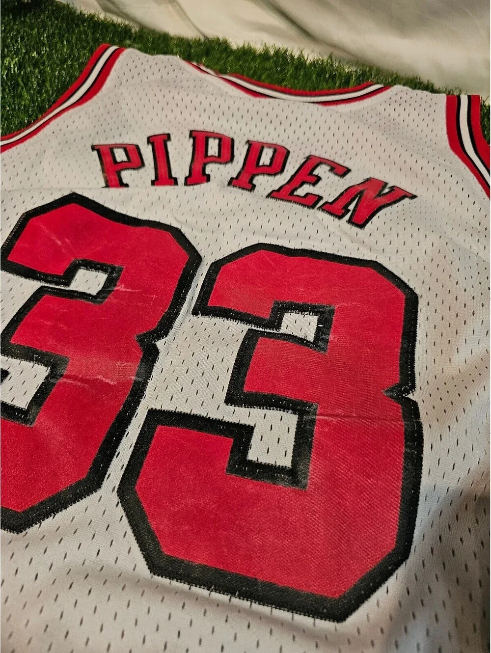 Adidas Scottie Pippen Chicago Bulls #33 Jersey Large Hardwood White XXL